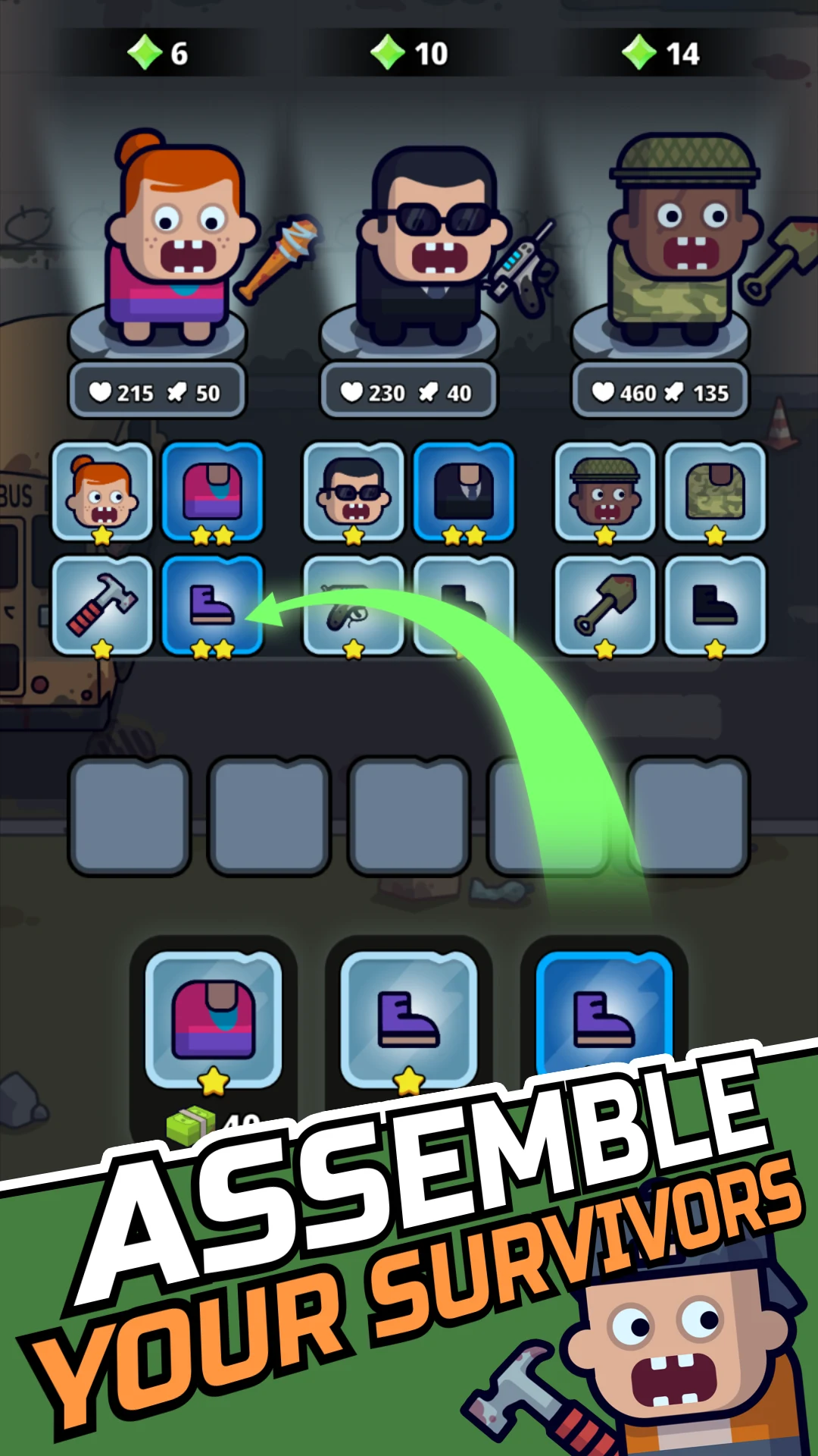 Merge Warriors: Zombie War screenshot